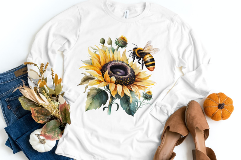 watercolor-sunflowers-clipart-sublimation-bundle