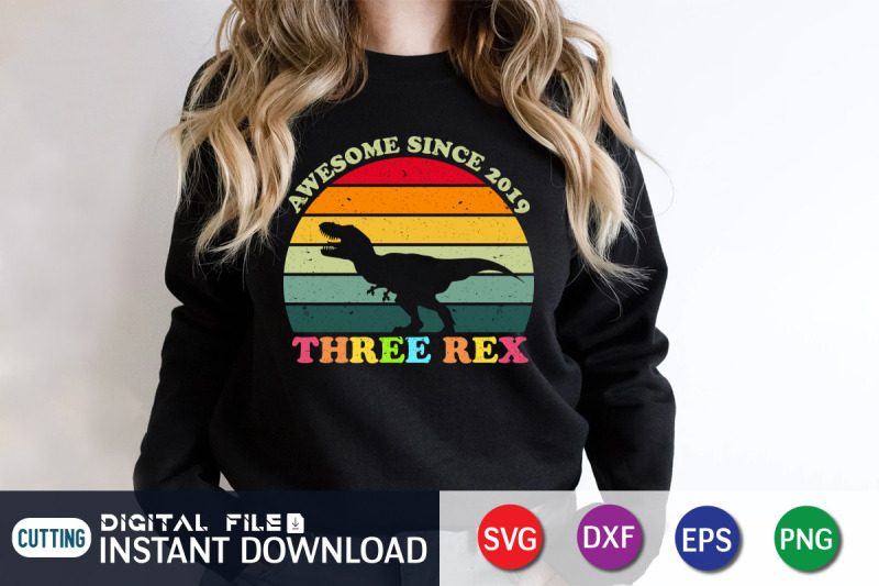 awesome-since-2019-three-rex-svg
