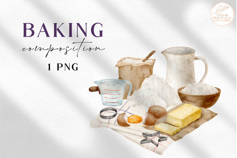 watercolor-baking-ingredients-clipart-flour-butter-eggs-milk-png