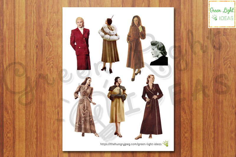 vintage-women-junk-journal-ephemera-printable-1940-fashion-girls