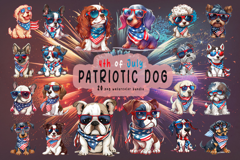 patriotic-dog-clipart-bundle-4th-of-july