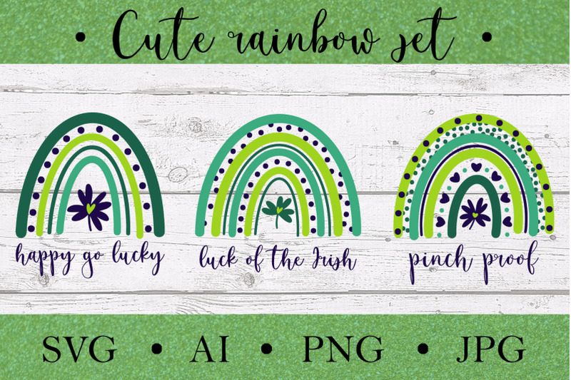 cute-rainbows-for-st-patrick-039-s-day-clipart-set