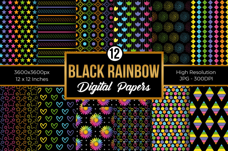 black-rainbow-seamless-pattern-digital-papers