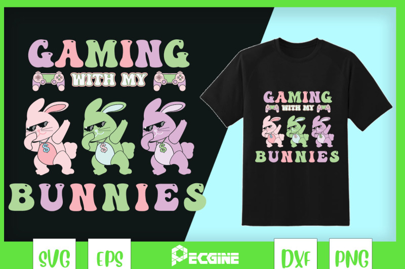 gaming-with-my-bunnies-easter-gaming