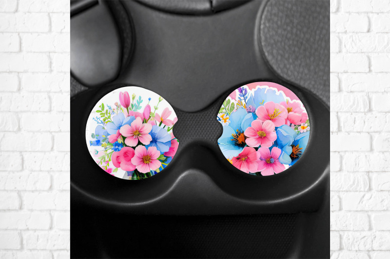 car-coaster-sublimation-design-flower-car-coaster