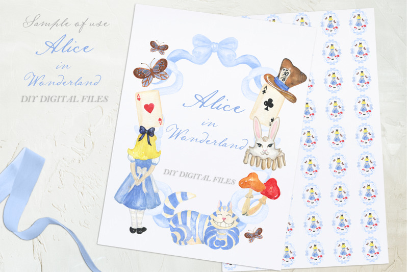 alice-in-wonderland-watercolor-clipart-diy