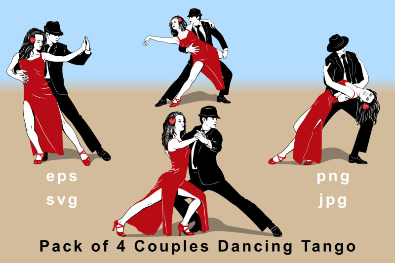 tango-dancers-cliparts