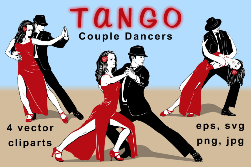 tango-dancers-cliparts