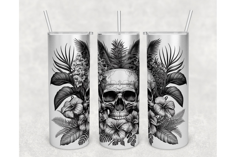 skull-and-flowers-tumbler-wraps-bundle-20-oz-skinny-tumbler-skull-png