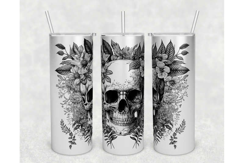 skull-and-flowers-tumbler-wraps-bundle-20-oz-skinny-tumbler-skull-png