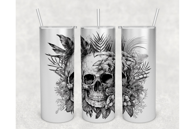 skull-and-flowers-tumbler-wraps-bundle-20-oz-skinny-tumbler-skull-png