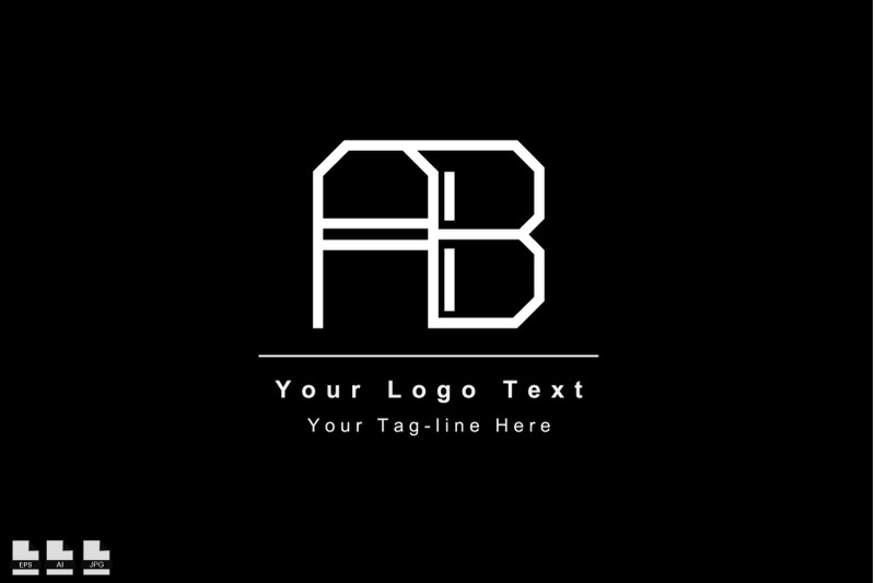 unique-attractive-creative-modern-initial-ab-ba-a-b-initial