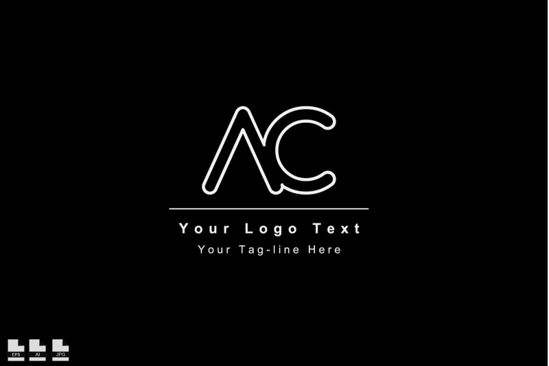 initial-ac-ac-logo-template-illustration