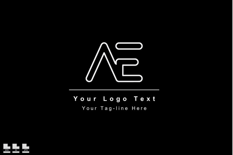 initial-logo-ae-ea-design-icon-template-name