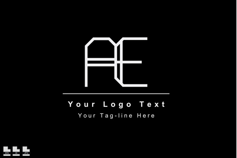 ae-ea-initial-logo-template