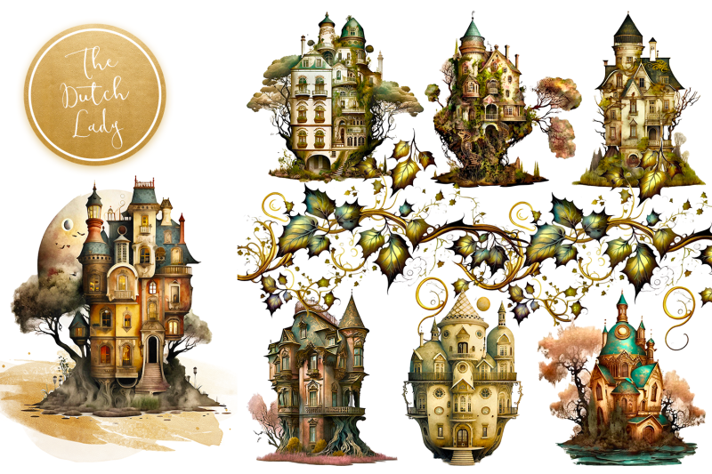whimsical-victorian-houses-clipart