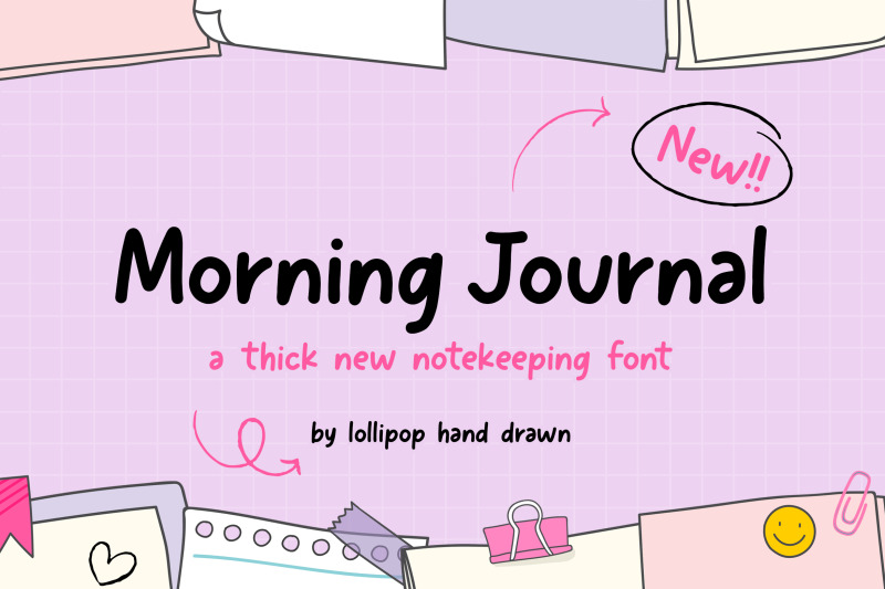 morning-journal-font-planner-fonts-goodnotes-fonts-craft-fonts
