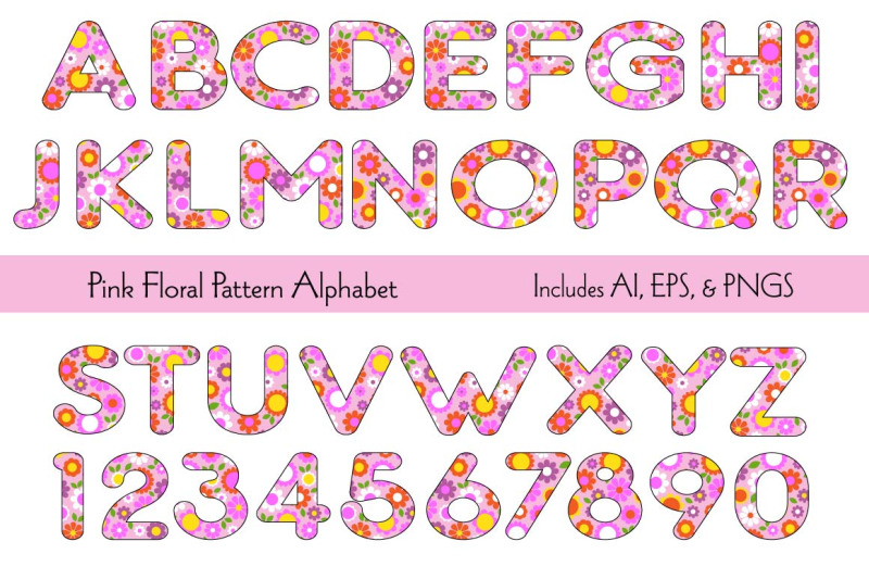 pink-floral-pattern-vector-alphabet
