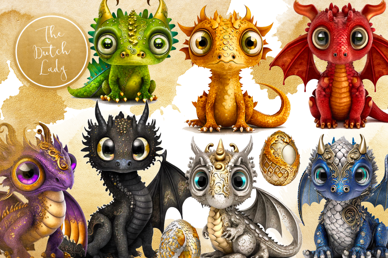 cute-little-dragons-clipart-set