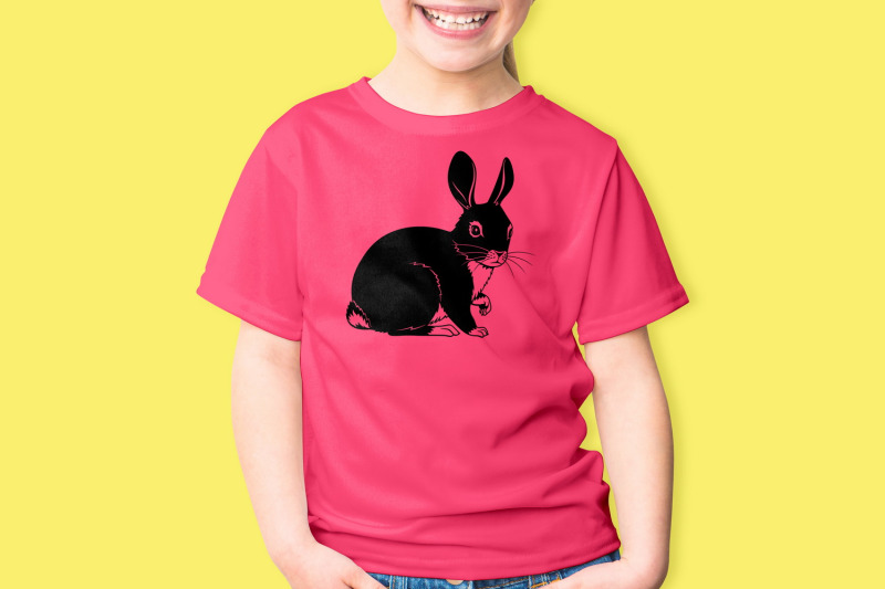 rabbits-silhouettes-svg-set