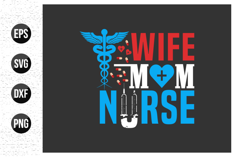 nurse-typographic-design-vector