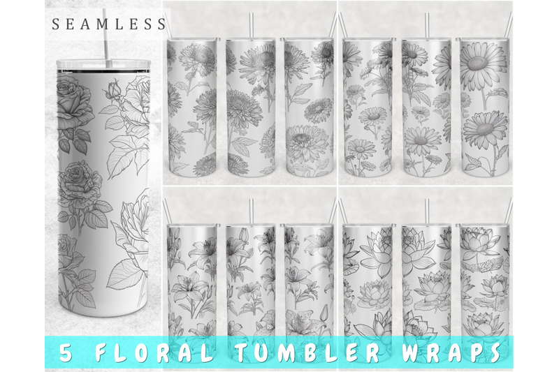 floral-tumbler-wraps-bundle-20-oz-skinny-tumbler-flowers-sublimation