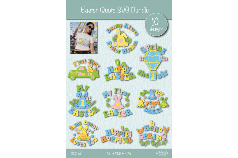 easter-svg-quote-bundle-my-first-easter-svg-retro-easter-t-shirt-in