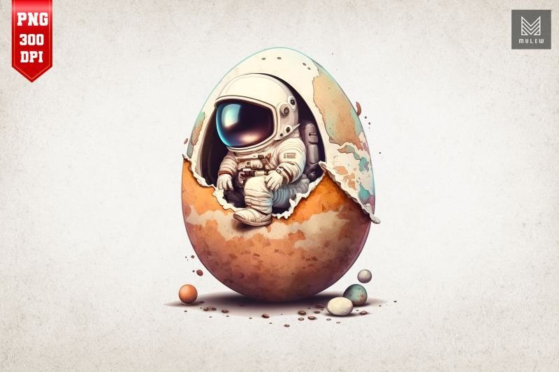 cute-astronaut-easter-watercolor-4