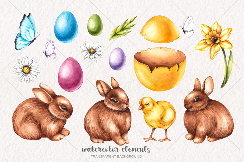 watercolor-happy-easter-bunnies-watercolor-clipart-png