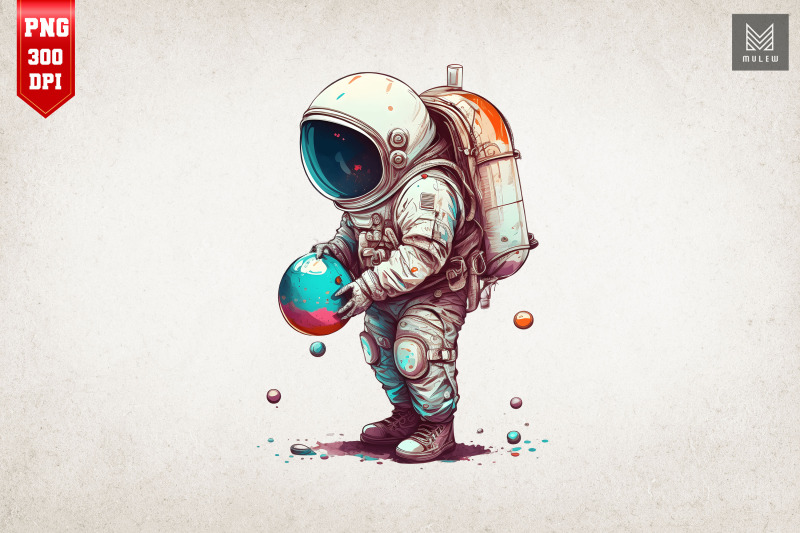 cute-astronaut-easter-watercolor-7