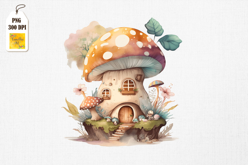 cute-mushroom-house-watercolor-5