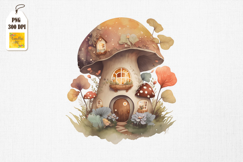 cute-mushroom-house-watercolor-14