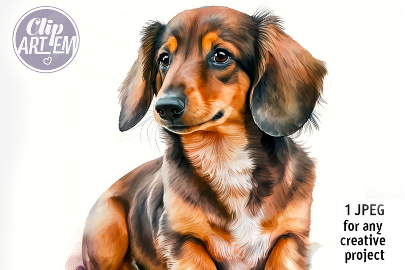 dachshund-dog-home-decor-digital-print-jpeg-watercolor-image