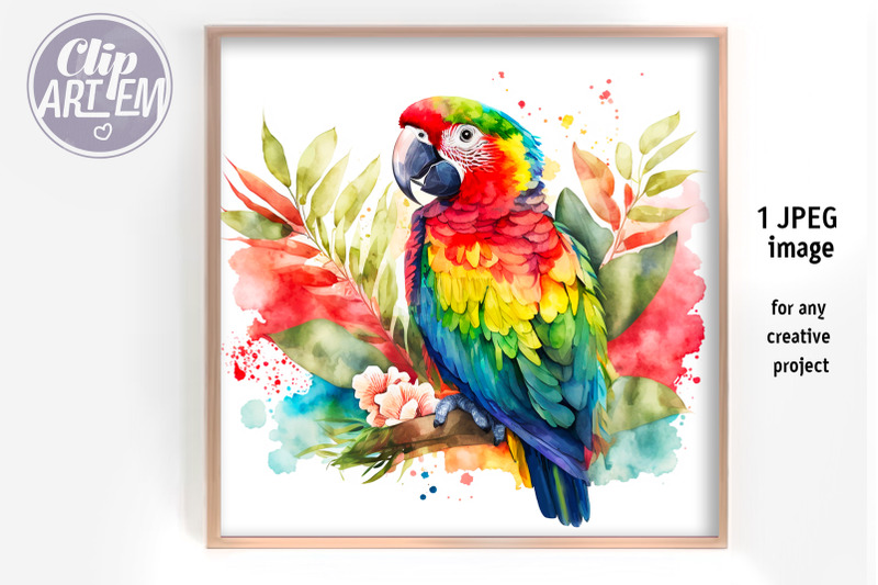 colorful-parrot-painting-jpeg-image-watercolor-wall-art-digital-print