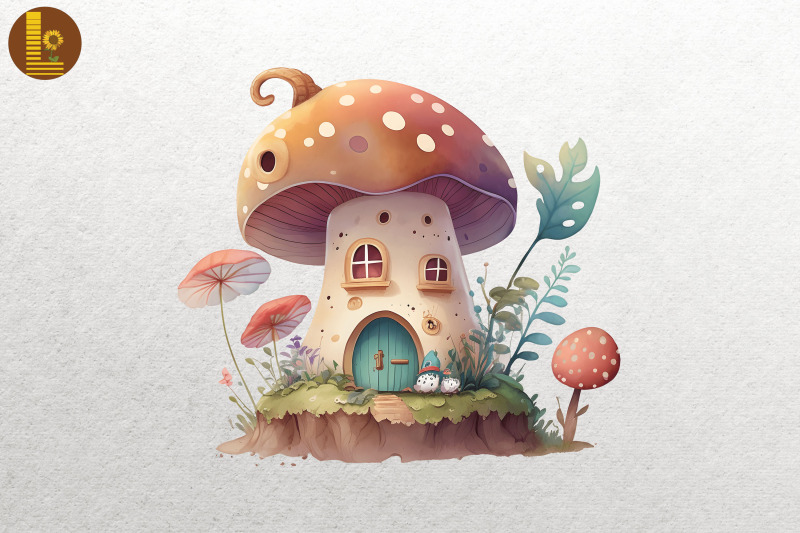 watercolor-mushroom-house-8