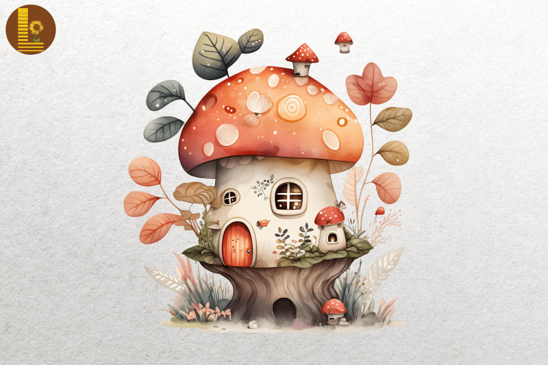 watercolor-mushroom-house-12