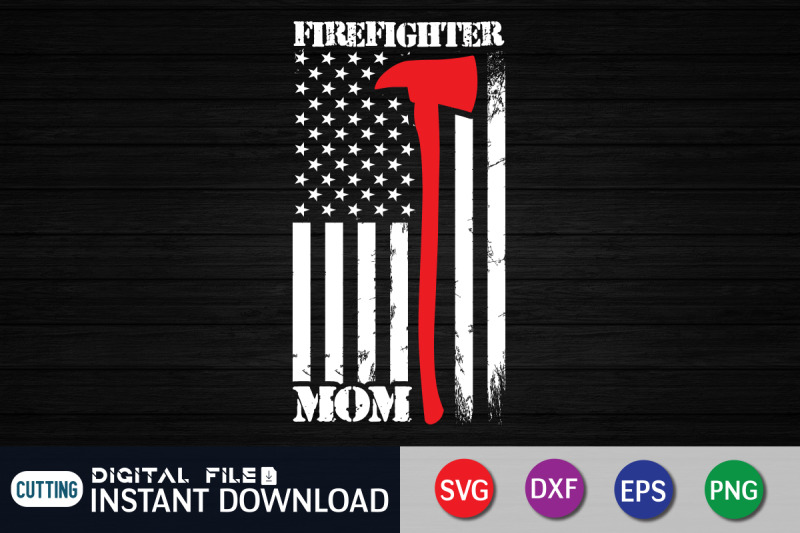 firefighter-mom-american-flag-svg