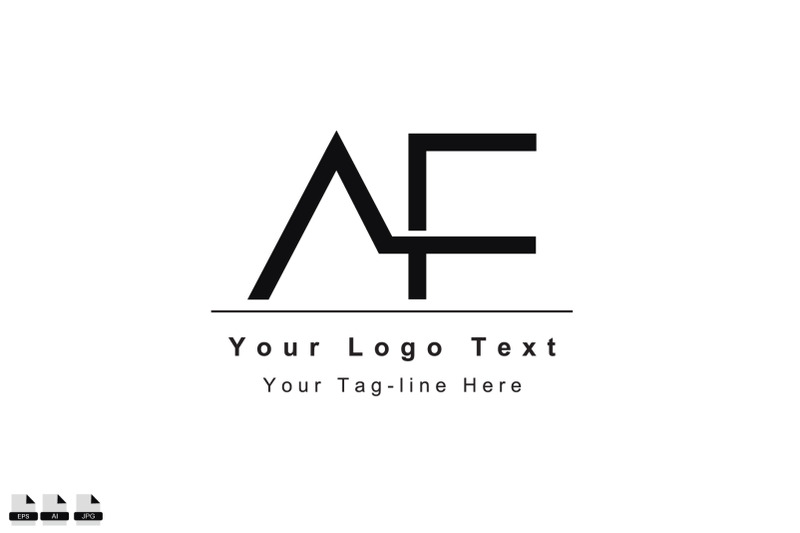 intial-logo-af-fa-design-icon-template