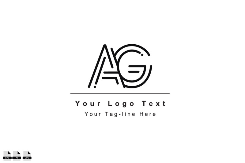elegant-intial-ag-ga-design-icon