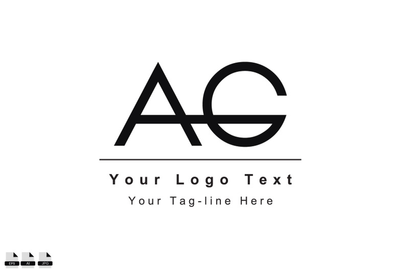 initial-ag-ga-design-line-art