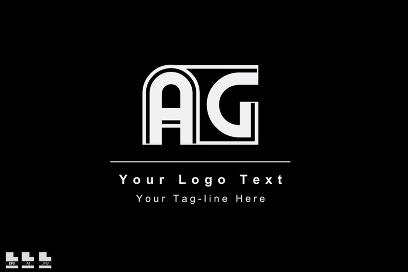 lnitial-ag-ga-design-template-icon