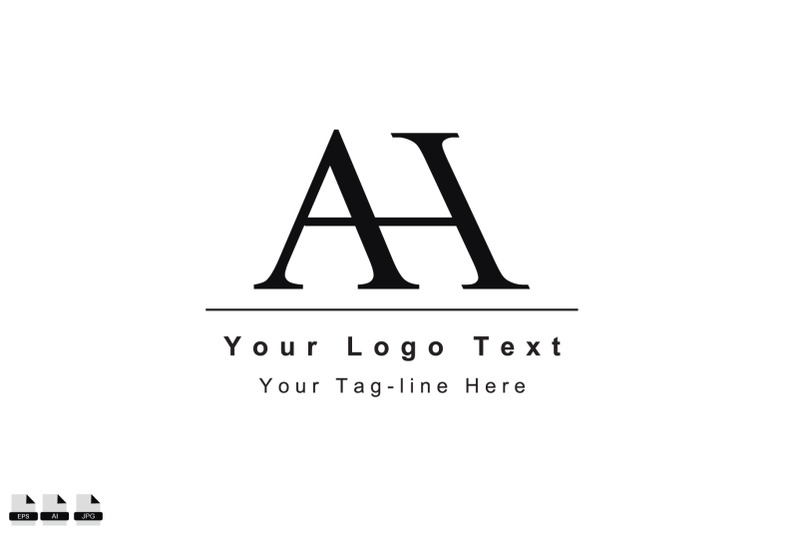 design-initial-ah-ha-logo-template
