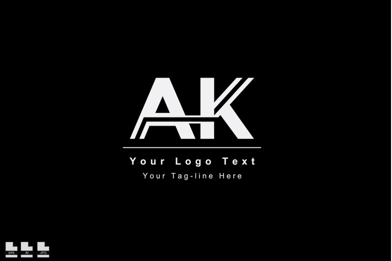 elegant-ak-ka-initial-logo-design-template
