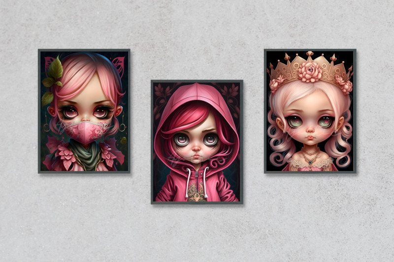 cute-pink-doll-girls-wall-art