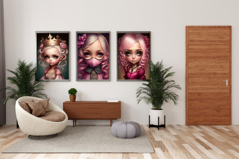 cute-pink-doll-girls-wall-art