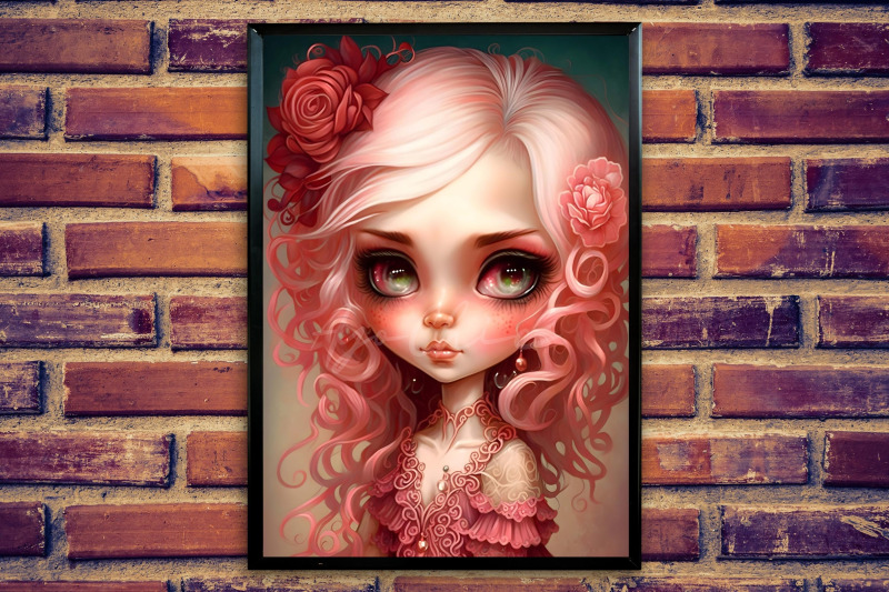 cute-pink-doll-girls-wall-art