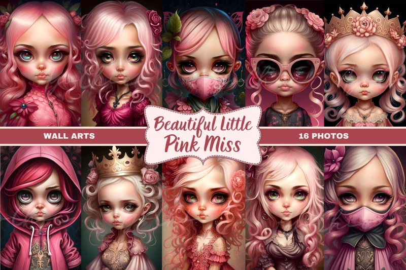 cute-pink-doll-girls-wall-art