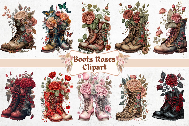 floral-boots-clipart-for-sublimation-tshirt-design