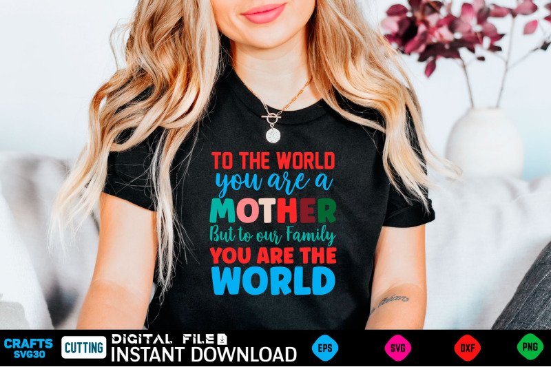 to-the-world-you-are-a-mother-but-to-our-family-you-are-the-world-svg