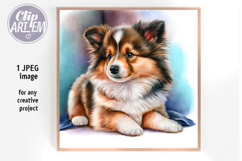 sheltie-puppy-jpeg-watercolor-home-decor-nursery-digital-image